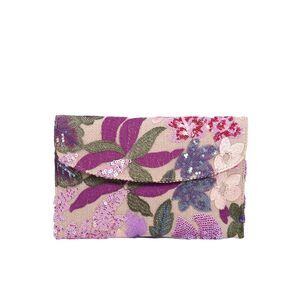 6879 Floral Clutch Purses Summer Embroidery Purses Sequin Unique Beaded